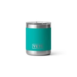 Yeti Rambler 10 Oz Lowball -Outdoor Camping Shop Drinkware Lowball 10oz AquiferBlue Studio PrimaryB 1