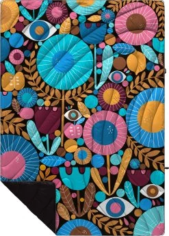 Rumpl Original Puffy Blanket - Printed 1-Person -Outdoor Camping Shop TPPB LC1 1 NIGHT GARDEN LISACONGDON