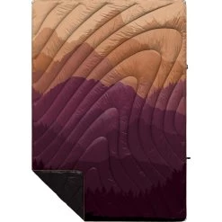 Rumpl Original Puffy Blanket - Printed 1-Person -Outdoor Camping Shop TPPB TTF 1 TETON FADE OGPUFFY 1P FLATLAY